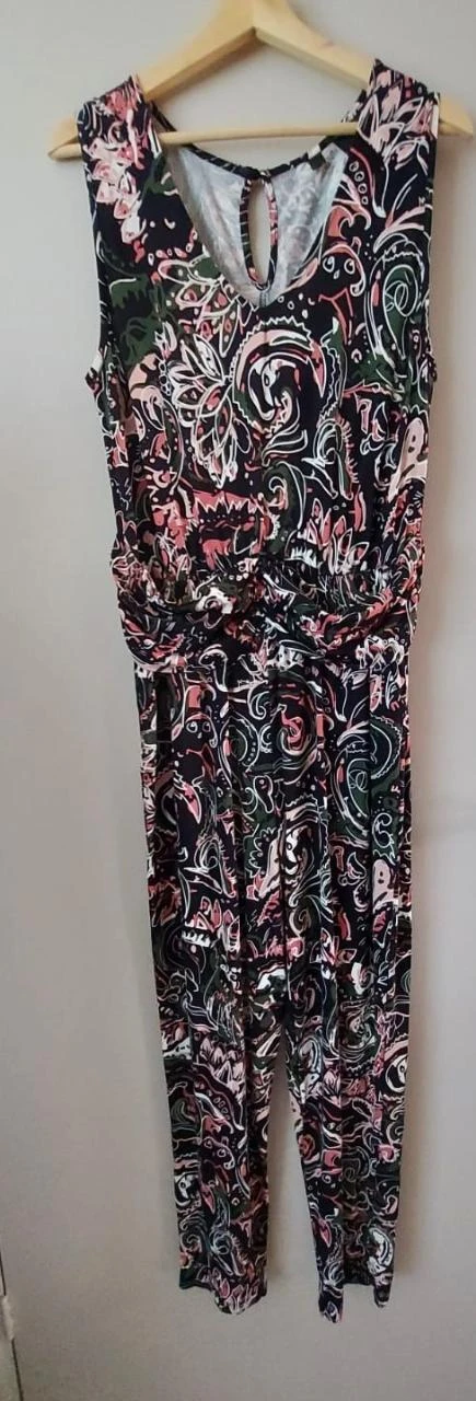 Stijlvolle jumpsuit met paisley print, maat 40/42
